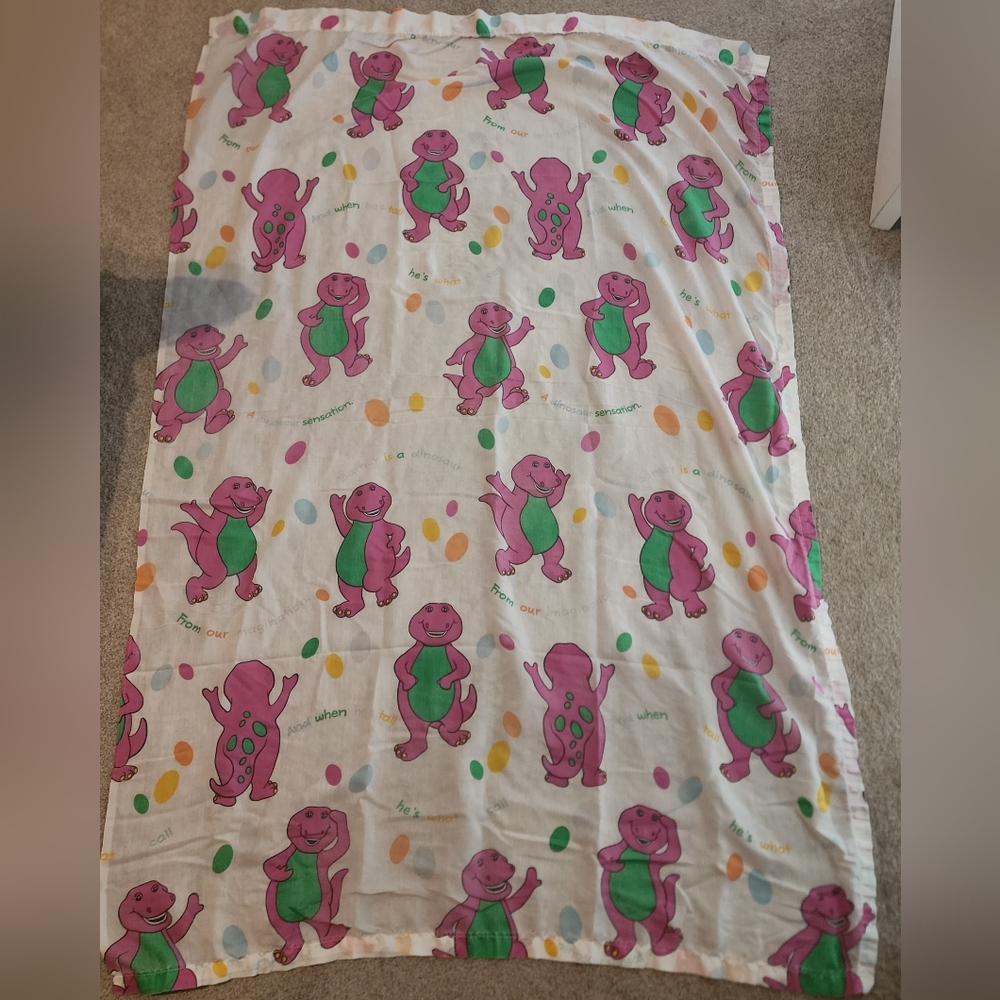 Vintage Barney Flat Sheet